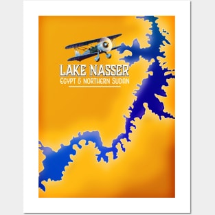 Lake Nasser Egypt map Posters and Art